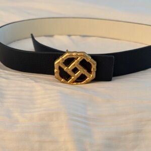 J. McLaughlin Black Belt with Gold Buckle reversible